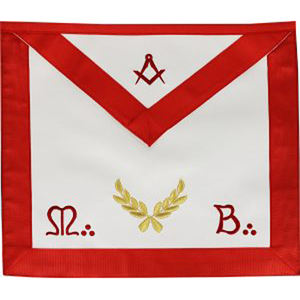 Kit de delantal Master Mason de cuero genuino con insignia plateada Lodge - Product Image 4