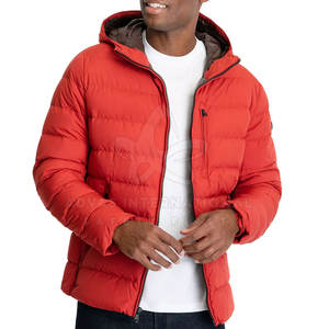 Veste à bulles épaisses d'hiver de haute qualité pour hommes OEM Col à capuche à la mode écologique Logo personnalisé Design Polyester/Nylon - Product Image 4