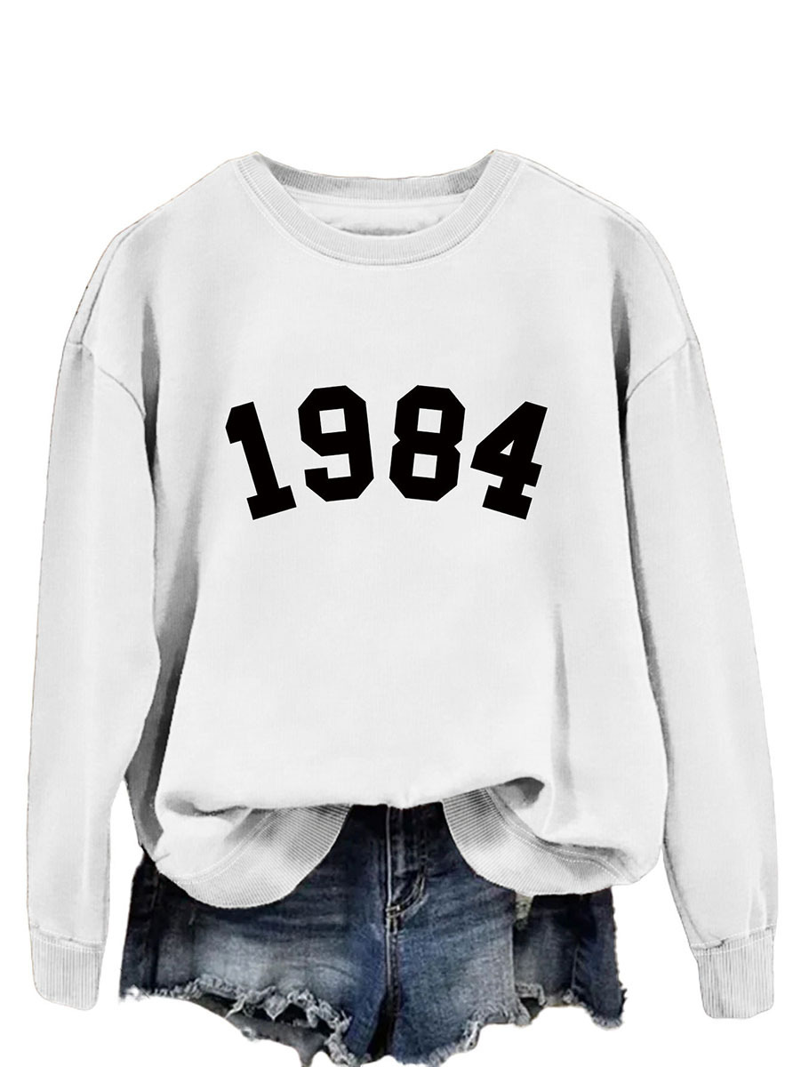 White sweatshirt (black font)
