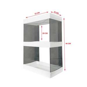 Organizador de Maquillaje, Joyería y Productos de Cuidado, Soporte de Estante, Organizador Multiusos de Dos Capas, Juego de Almacenamiento - Product Image 3