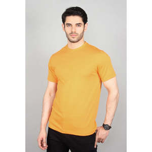 เสื้อยืดคอกลมผู้ชาย Unze London รุ่นเบสิค ผ้าฝ้ายเจอร์ซีย์ 100% ย้อมสีพื้น ดีไซน์ฟิตเนส ทรงหลวม กระชับรูปร่าง - Product Image 3