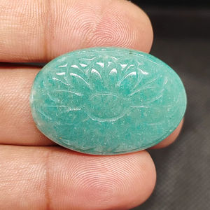 พลอยอะเมโซไนต์สีเขียวธรรมชาติคุณภาพสูง รูปทรงหลังเบี้ย ขนาดผสม สำหรับทำเครื่องประดับ UDGEMS - Product Image 1