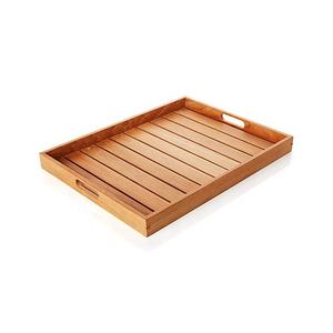 Bandeja de madera para servir alimentos y bebidas, organizar artículos, exhibición de la tienda y uso en la cocina, característica decorativa - Product Image 6