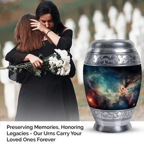 Urne en métal gravée personnalisée faite à la main directe d'Inde pour cendres humaines Vase de crémation personnalisé en quantité en vrac - Product Image 2