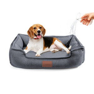 Ensemble de lit pour chien fabriqué en Espagne, hydrofuge et facile à nettoyer, rempli de fibres vierges pour un confort tout au long de l'année - Product Image 1