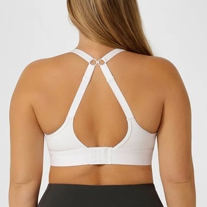 Comfortable Plus Size Push up Sport Bra Front Logo Washed Fabric High Support Eco-Friendly for Yoga Workout-Women's Sports Bras - Product Image 2