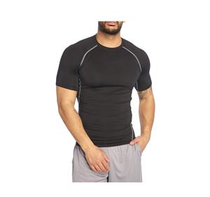 T-shirt de Compression à manches courtes pour homme, haut à coupe personnalisée, protection contre les éruptions cutanées, vente en gros - Product Image 1
