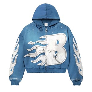 Dernier design streetwear, logo personnalisé, sweat-shirt de haute qualité, lourd, décontracté, coupe ample, pull personnalisé, sweat-shirt surdimensionné pour hommes - Product Image 2