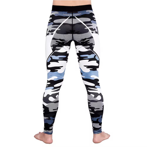 Spat de compression pour homme en coton/bambou de qualité supérieure avec taille élastique, séchage rapide, respirant, imprimé par sublimation pour l'entraînement sportif - Product Image 4