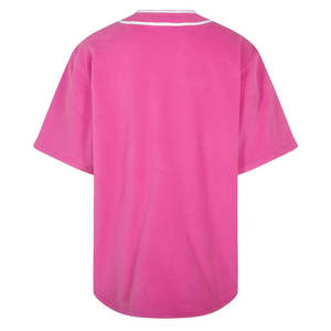 Camiseta de béisbol sólida con sublimación personalizada 2025, 100% de poliéster, de secado rápido, que absorbe la humedad, transpirable, rosa, suave, camiseta personalizada - Product Image 2