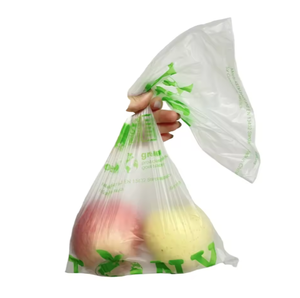 Sacs en plastique pour fruits et légumes biodégradables à 100% en amidon de maïs, transparents, sur rouleau - Product Image 1