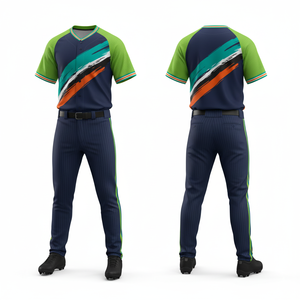 Uniforme de Béisbol de Primera Calidad, Personalizado para Equipos, al por Mayor, Sublimado, de Malla, 100% Poliéster, Secado Rápido, Cuello en V, Logotipo Personalizado - Product Image 2
