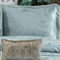 Ensemble de couvre-lit Guzide ASYA 4 pièces en chenille turquoise 100% lavable en machine, 300 fils, tissé, minimaliste, uni, taille King, pour usage domestique