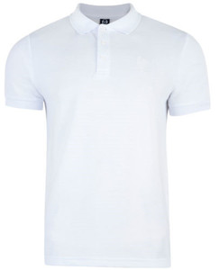 Tela de lona de poliéster/algodón transpirable de fábrica manga corta blanco liso para camiseta para hombre - Product Image 1