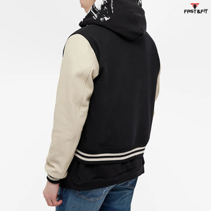Vestes de baseball en toile tendance et très vendues, de haute qualité, logo universitaire personnalisé sur le devant, unisexe, hiver - Product Image 2