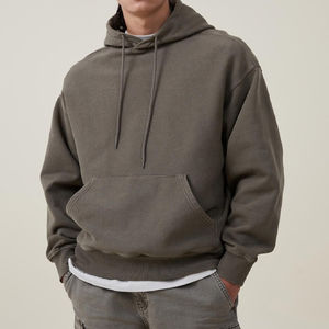 Vente chaude grande taille hommes à capuche 100% coton respirant polaire sweat avec logo privé imprimer vêtements d'hiver - Product Image 2