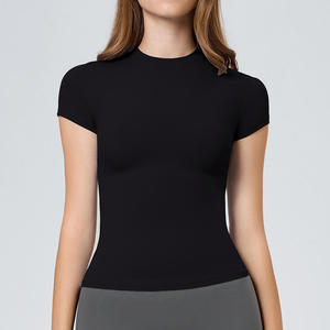 Fitness Women <b>Ladies</b> Sportswear Short Sleeve Quick Dry <b>Ladies</b> Sportswear Tight Gym Fitness T Shirts Running Work Out <b>Tops</b> - Product Image 4