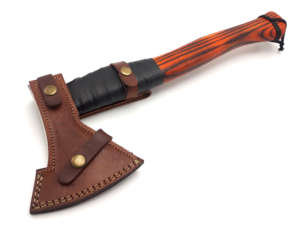 Hache à dos plat en acier à haute teneur en carbone avec manche en bois, qualité industrielle/bricolage, tête personnalisable, dimensions globales pour le camping en extérieur - Product Image 6