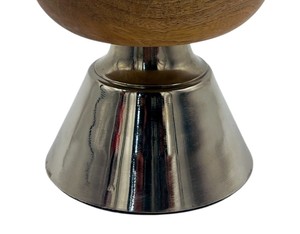 Quemador de Incienso de Madera Artesanal con Cuenco de Metal, Base de Pedestal Plateada, Porta Incienso, Decoración del Hogar, Regalo, Estilo de Medio Oriente - Product Image 5