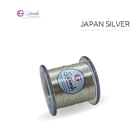 Hilo de bordado de costura de Metal plateado japonés de alta calidad, hilo conductor metálico de fibra de acero inoxidable para tejer