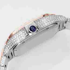 Glacé VVS Moissanite Diamant Automatique Quartz Mouvement Montre De Luxe À La Main Parfait Hip Hop Style Cadeau Hommes Femmes - Product Image 4