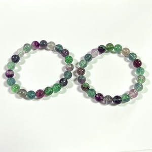 La última pulsera clásica de cuentas de fluorita de 8mm y 10mm, joyería de piedra preciosa de cristal colorido para uso diario y de aniversario - Product Image 6