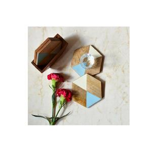 Wholesale Modern Style Marble & Wood Coasters Handmade Manufacturer for Home and <b>Garden</b> Tabletop Use - Product Image 4