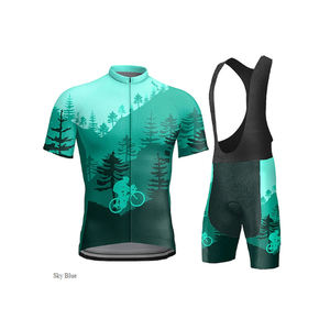Lindo diseño nuevo estilo OEM ciclismo camisetas conjunto transpirable bicicleta desgaste sublimación impresión deporte desgaste ciclismo uniformes - Product Image 1