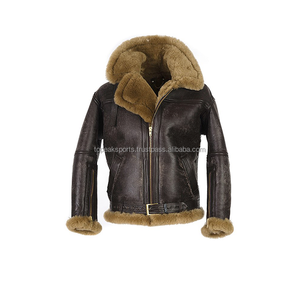 2026 OEM Latest Design Custom-Made Dark Brown Shearling <b>Leather</b> <b>Jacket</b> For <b>Men's</b> 100%High Quality Low Moq Winter Fashion <b>Jackets</b> - Product Image 3
