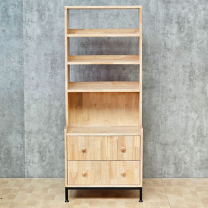 Vitrina de Lujo Escandinava 60x40x150cm de Madera de Caucho con Patas de Hierro KTB68139 - Product Image 4
