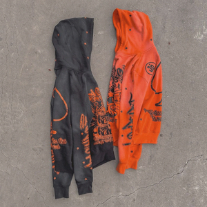 ชุดวอร์มผ้าคอตตอนสไตล์ฮิปฮอปผ่าหน้าบานสำหรับ100% ปักลาย/ปักลายแบบติดโลโก้ได้ตามต้องการ - Product Image 4