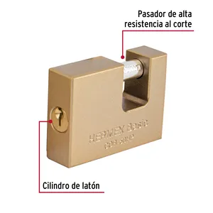 HERMEX BASIC 50mm Anti-leva ferro lucchetto scatola 3 unità - Product Image 2