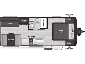 Nouvelle caravane Keystone C-o-l-e-m-a-n 19R 2026 avec salle de bain intérieure, cuisine, système solaire pour les voyages en famille, les voyages sur route, les camping-cars - Product Image 3