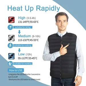 Versatile USB Powered Heated Coat Adjustable Size Fleece Vest Personalized Heating Jacket Winter Wear With Customizable Warmth