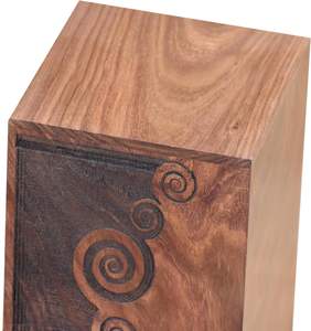 Urna de madera para adultos con diseño circular de cremación para cenizas, entierro funerario, recuerdos para mascotas, urna decorativa creativa conmemorativa grande - Product Image 3