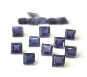 Iolite ธรรมชาติ3มม.-8มม. ตัดเหลี่ยมเพชรพลอยหลวมสำหรับทำเครื่องประดับ - Product Image 6