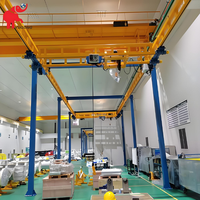 Systèmes de grues monorail autoportantes pour postes de travail, capacités de levage de 0,5 à 3 tonnes, hauteur de levage de 20 m, pont roulant motorisé