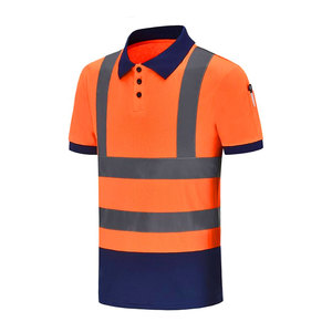 Polo de alta visibilidad unisex, ropa de seguridad industrial, ajuste ajustado regular, hecho de poliéster térmico para hombres y mujeres, característica fluorescente - Product Image 6