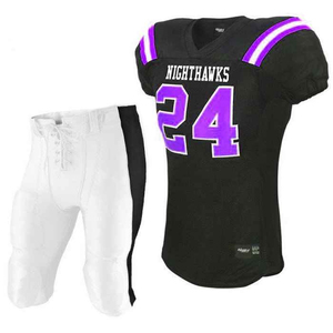 Conjunto de uniforme de fútbol americano para hombres con tela de poliéster de ajuste personalizado para juegos de entrenamiento y partidos de liga - Product Image 4