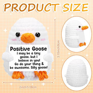 ตุ๊กตาห่านถักโครเชต์ทำมือขายส่ง - เครื่องประดับสร้างสรรค์สำหรับตกแต่งบ้านและของขวัญสำหรับเด็ก - Product Image 2