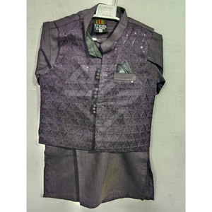 Conjunto de Kurta y Pijama Tradicional Étnico para Niños, 100% Algodón, de Alta Calidad, Secado Rápido, Diseño de Diseñador, para Fiestas - Product Image 5
