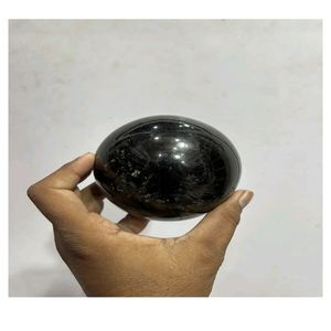 Grande sphère en agate noire et tourmaline, cristal de guérison, décoration d'intérieur, cadeau pour la fête des mères, sculptée, excellent prix - Product Image 5