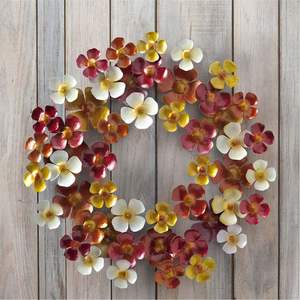 Couronne de fleurs murale faite à la main personnalisable, anneau floral en papier artificiel durable pour les organisateurs d'événements, les boutiques de cadeaux, vente en gros d'ornements - Product Image 4