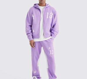 Conjunto de Sudadera con Capucha y Pantalones Deportivos Ajustados de Alta Calidad con Logotipo Personalizado, Ropa Deportiva Informal, Térmica, Ligera, de Forro Polar - Product Image 1