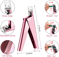 Kit coupe-ongles en acrylique coupe-faux ongles coupe-cuticules professionnel coupe-pince poussoir dissolvant manucure pédicure ensemble d'outils