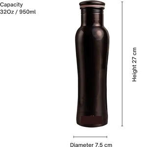 Botella de Agua de Cobre de Moda, Beneficios para la Salud con Ayurveda, a Prueba de Fugas, para Aniversario, Navidad, Cumpleaños o Regalos Ocasionalmente - Product Image 6