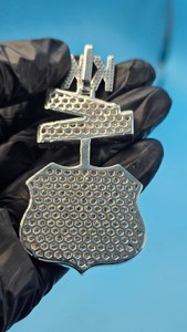 Colgante Personalizado de Plata de Ley 925 con Corte Redondo de Diamante Moissanite VVS, Brillante y Elegante, para Unisex - Product Image 2