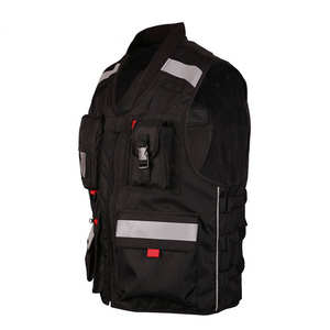 Gilet de travail en polyester haute visibilité personnalisable avec poches réfléchissantes pour la conduite et le travail, avec logo personnalisé - Product Image 3