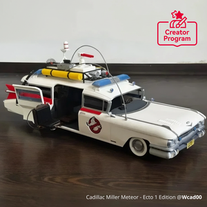 Ecto 1 ZH113 3D Printed Model <b>Car</b> Unique Character 10-Piece Set for Collectors - Product Image 2