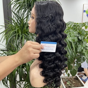 วิกผมธรรมชาติผมลอนคลื่นลึกสีดำธรรมชาติเวียดนามขนาด8นิ้ว-32นิ้ว - Product Image 5